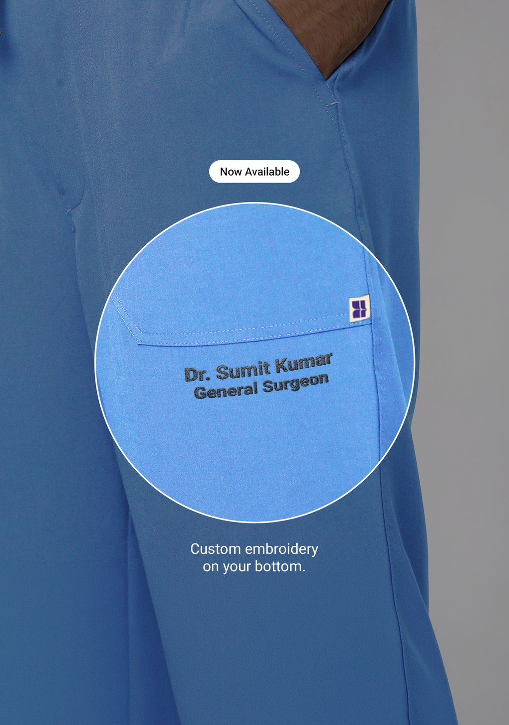 ecoflex™ Men's V-Neck (Ceil Blue) Scrub