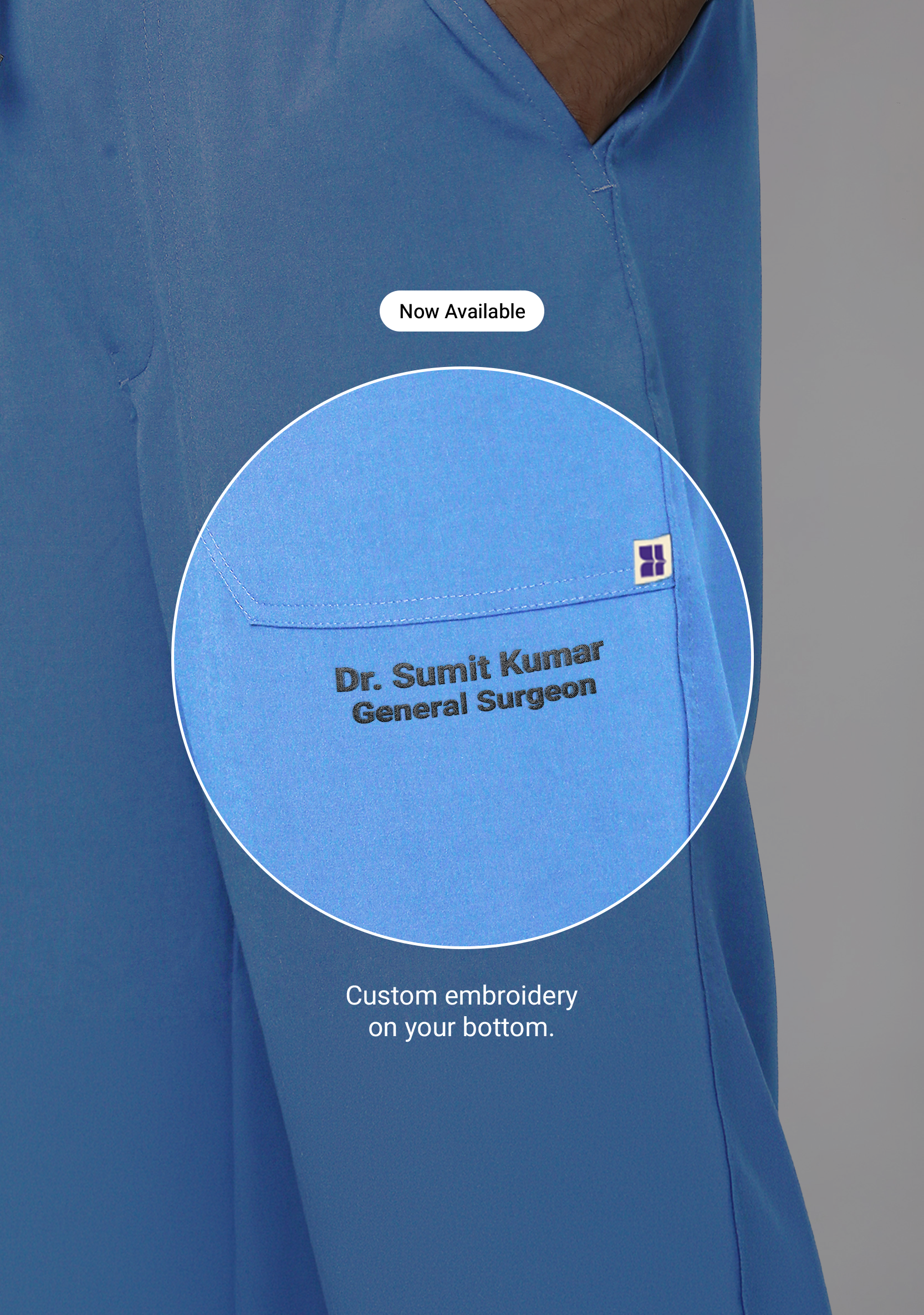 ecoflex™ Men's V-Neck (Ceil Blue) Scrub
