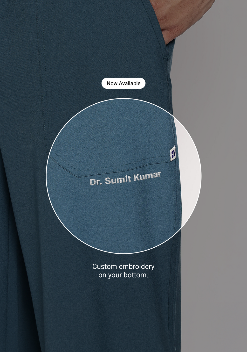 ecoflex™ Men's V-Neck (Forest Green) Scrub.