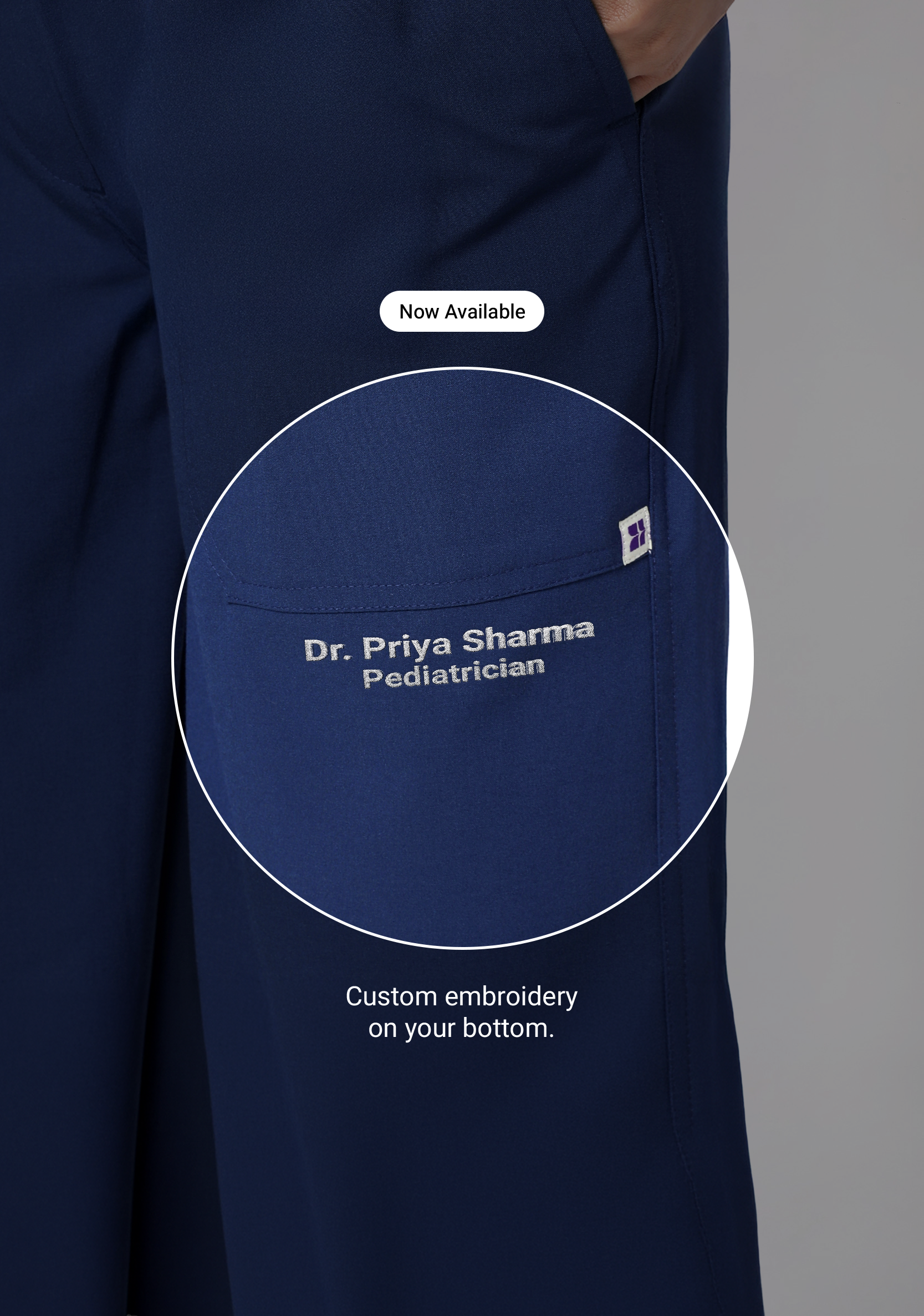 ecoflex™ Women's Mandarin Collar (Navy) Scrubs