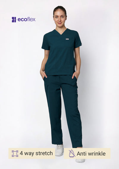 Ecoflex Women's V-Neck (Forest Green) Scrub