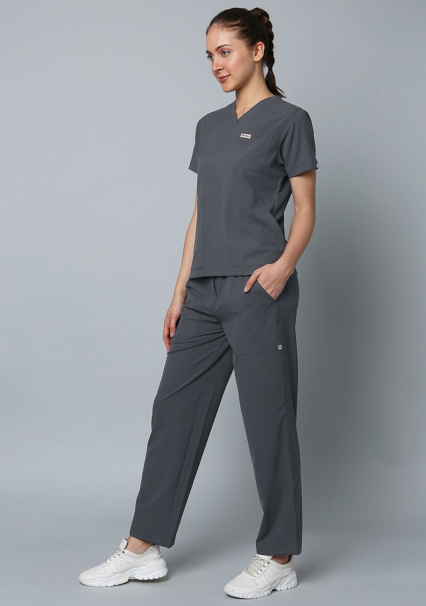 Women's V-Neck (Steel Grey) New Gen Scrub