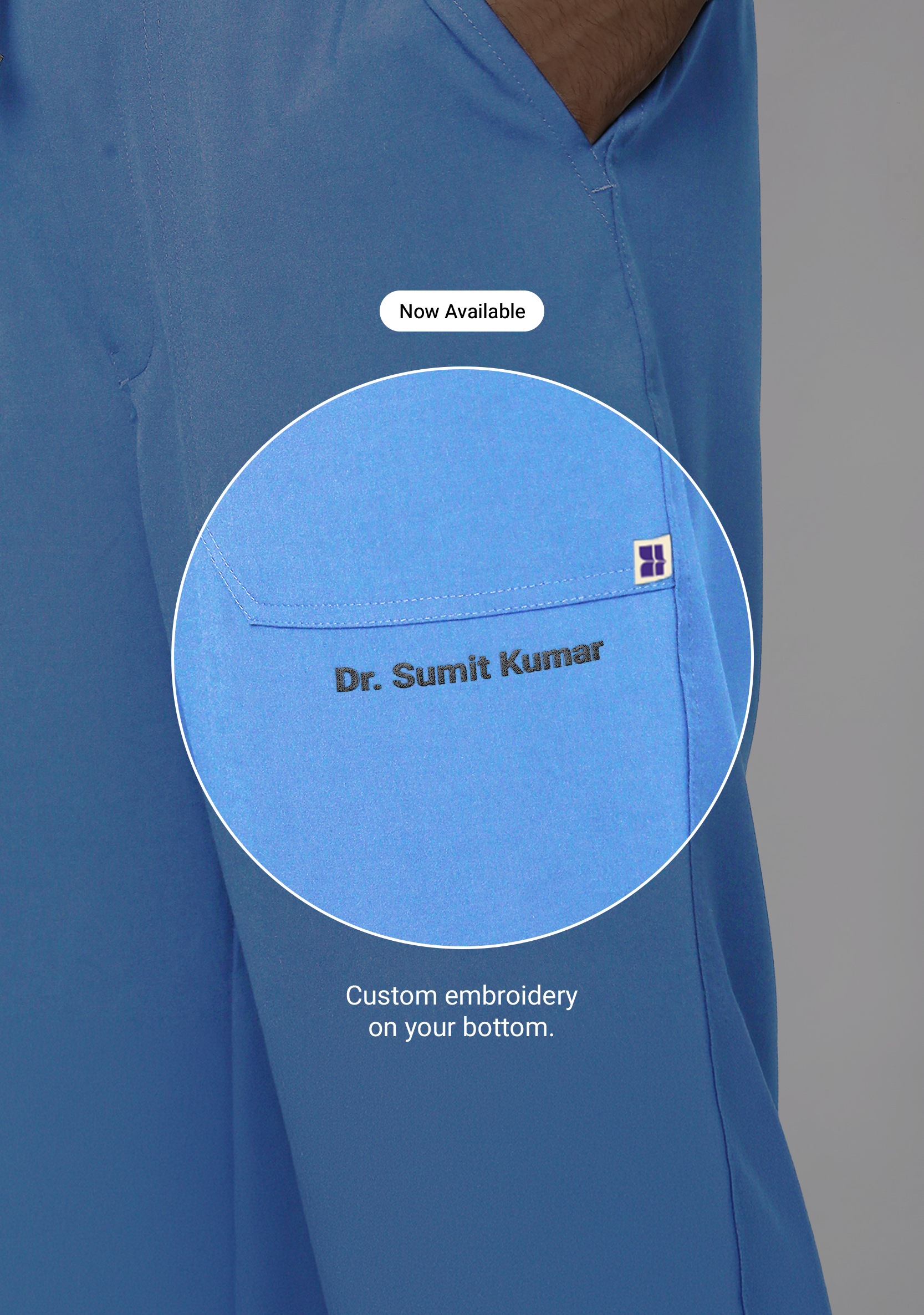 ecoflex™ Men's V-Neck (Ceil Blue) Scrub.