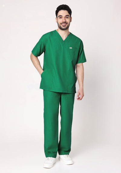 Classic Men's V-Neck (Emerald Green) Scrub