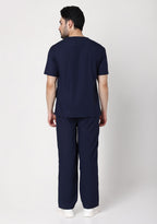 Classic Men's V-Neck (Navy) Plus Size Scrub
