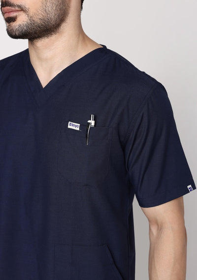 Men's V-Neck (Navy) Active Scrub