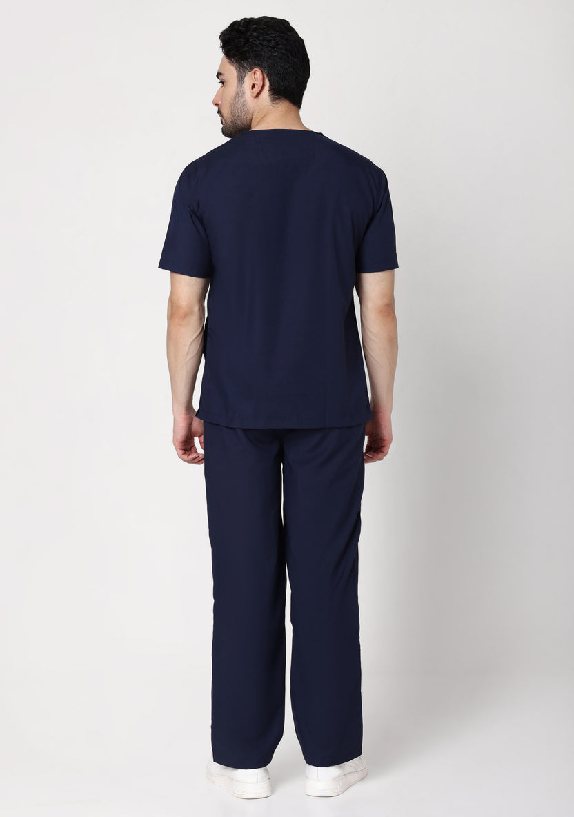 Classic Men's V-Neck (Navy) Scrub