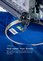 Classic Women's Mandarin Collar (Galaxy Blue) Scrub