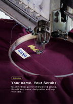 Classic Women's Mandarin Collar (Wine) Plus Size Scrub