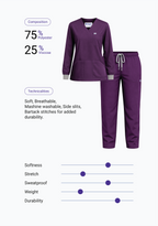 Classic Women's Longsleeves (Wine) Scrub