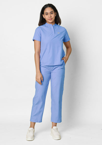 Women's Mandarin Collar (Ceil Blue) Scrub