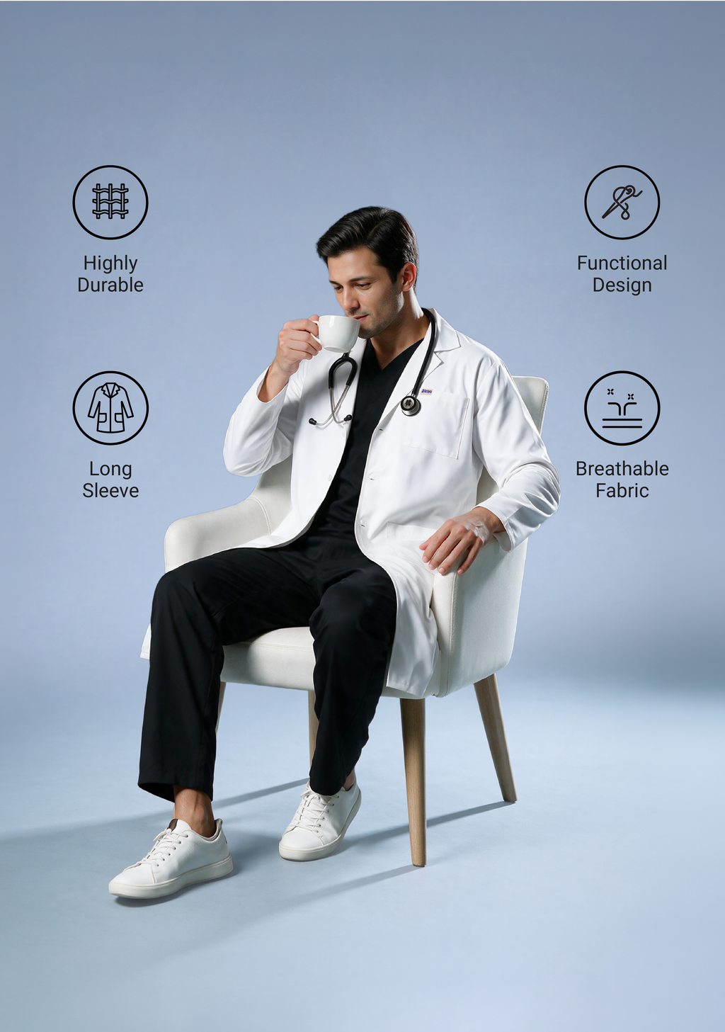 Chief Men's Lab Coat Apron