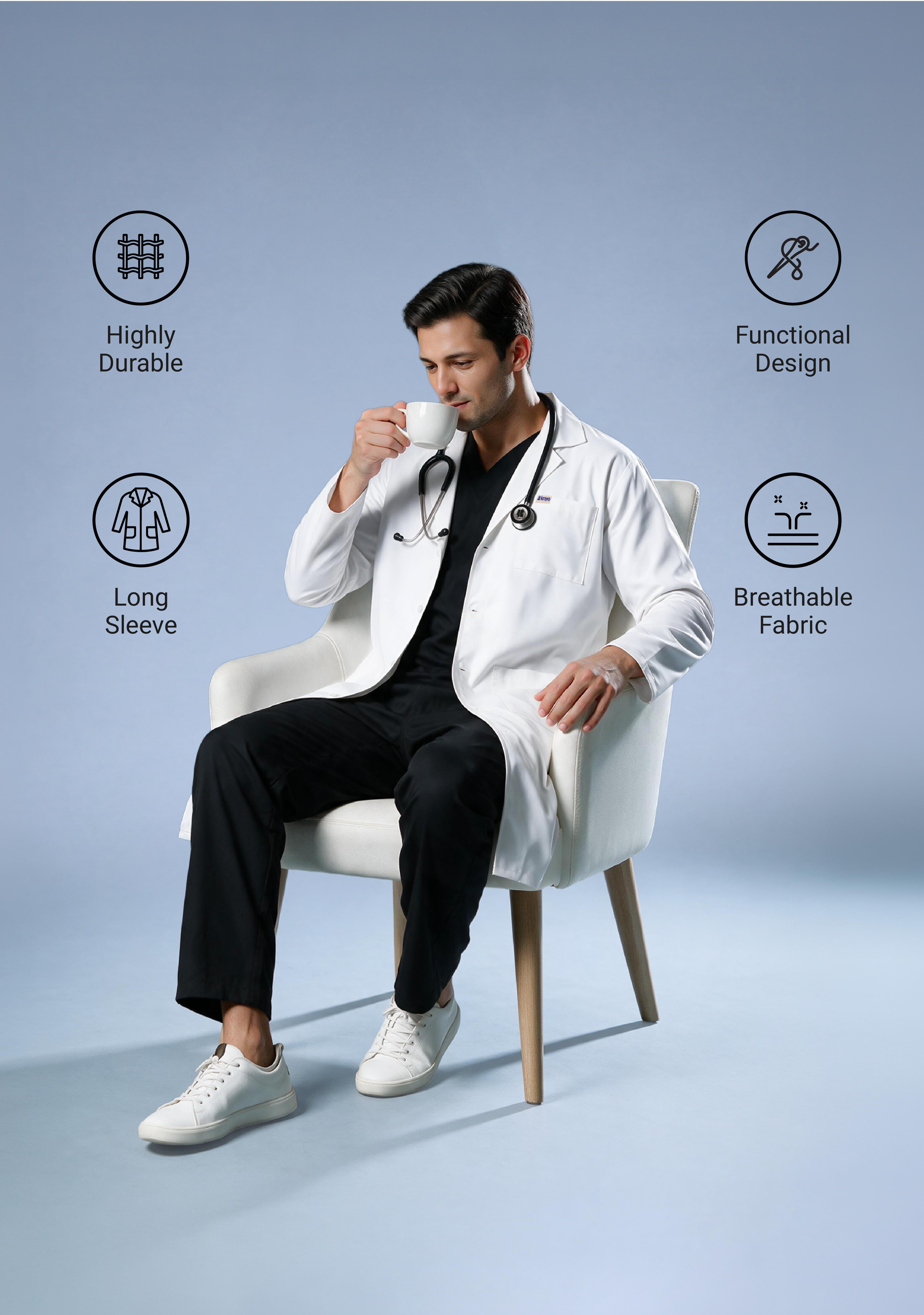 Chief Men's Lab Coat Apron
