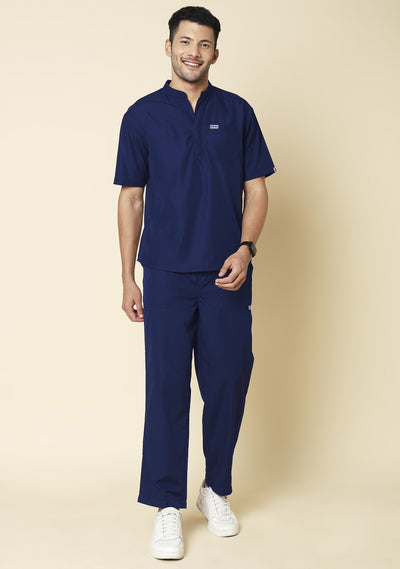 Men's Mandarin Collar (Navy Blue) Scrub