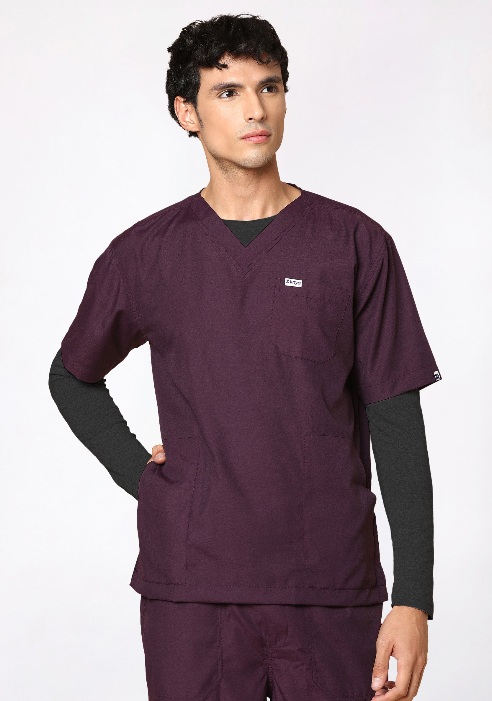 Men's Supersoft L/S (Charcoal) Underscrub