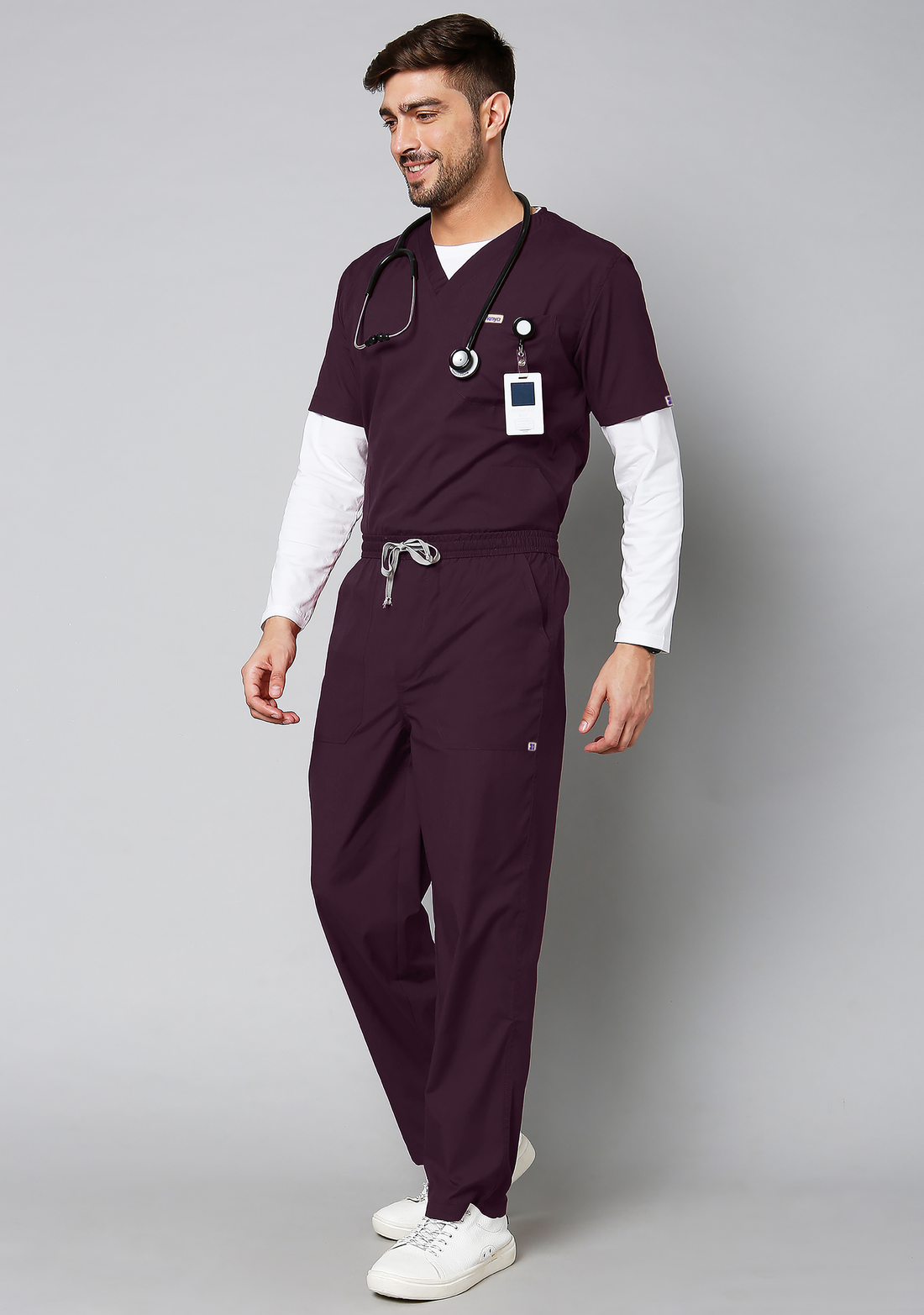 Buy Classic Men's 5Pocket Active (Wine) Scrub Online Knya