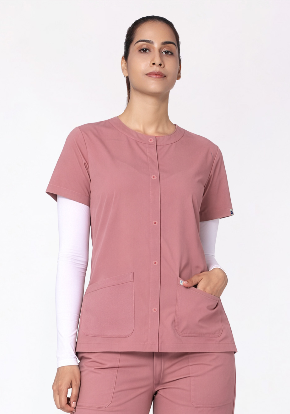 Classic Women's Nurse (Pastel Pink) Scrub Top