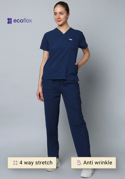 Ecoflex Women's V-Neck (Navy Blue) Scrub