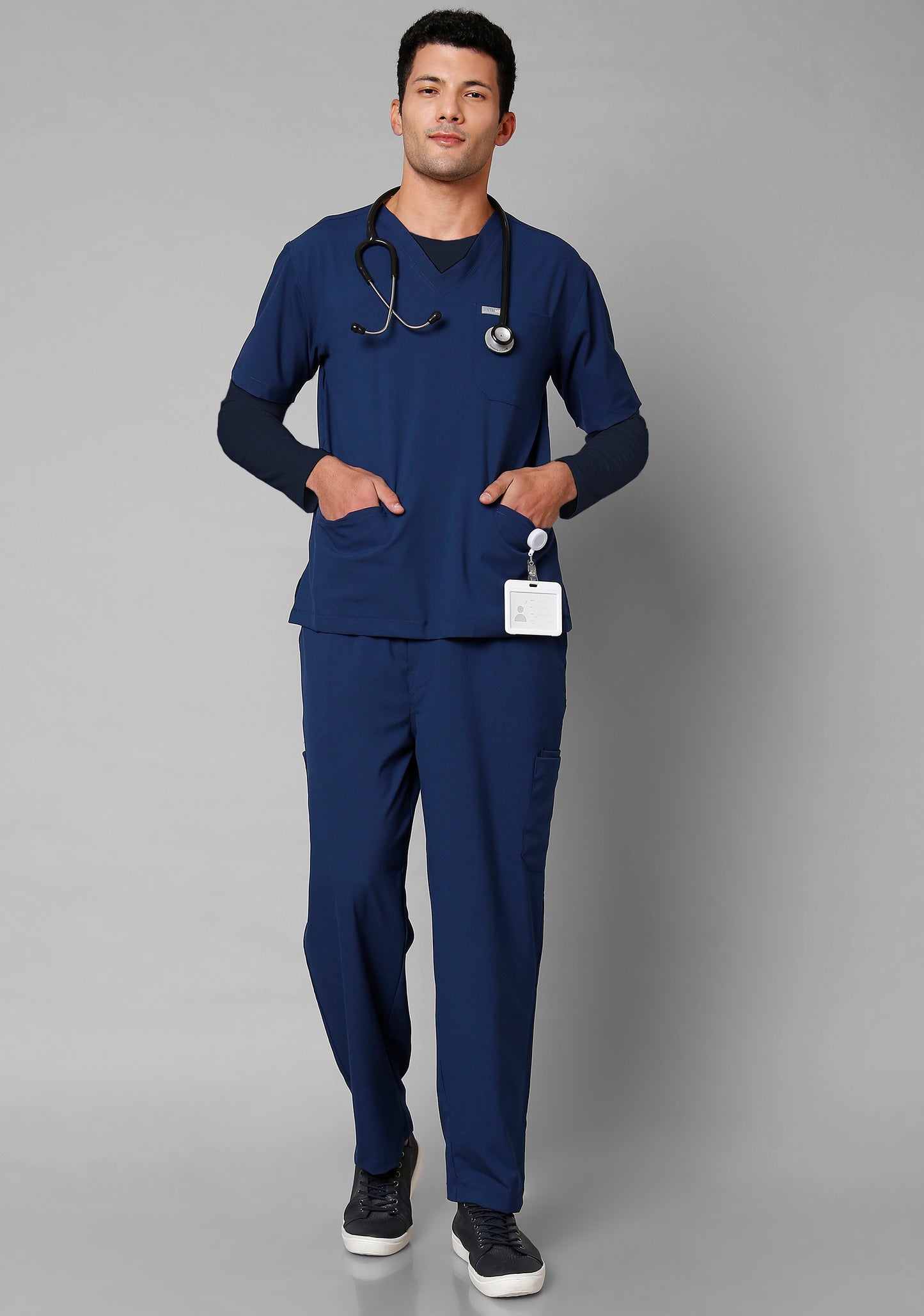 Buy Men's Supersoft Long sleeves (Navy Blue) Underscrub Online – Knya