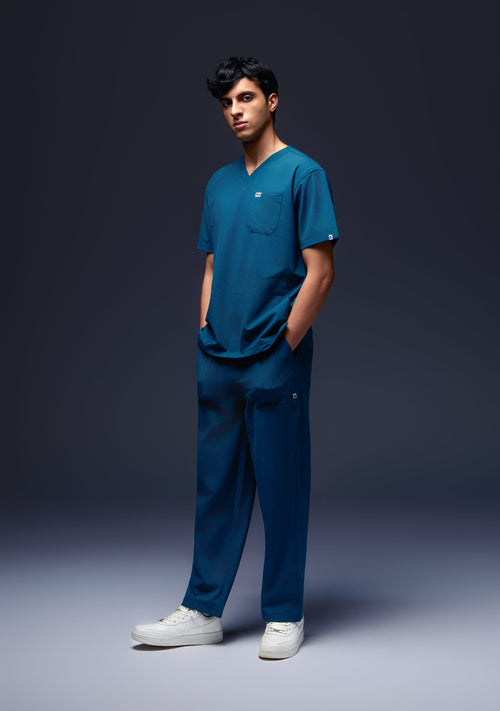ecoflex™ Men's V-Neck (Forest Green) Scrub.