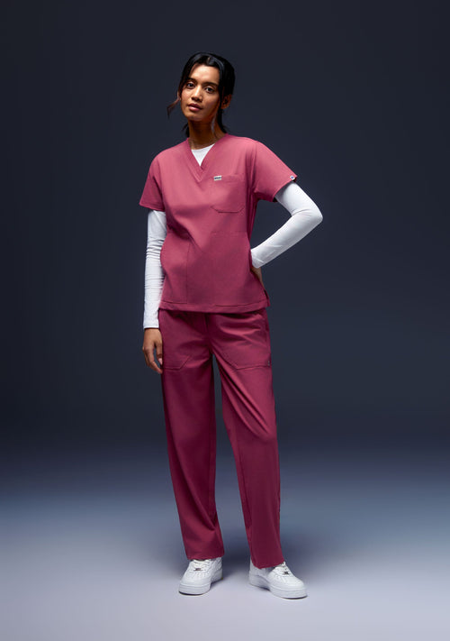 ecoflex™ Women's V-Neck (Mauve) Scrub.