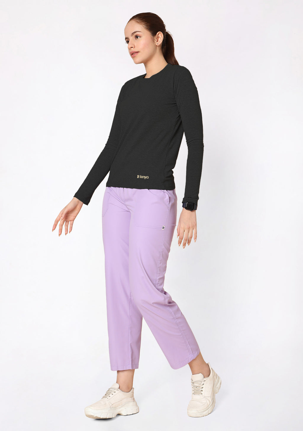 Supersoft Women's L/S (Charcoal) Underscrub