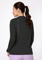 Supersoft Women's L/S (Charcoal) Plus Size Underscrub