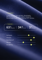 ecoflex™ Men's Mandarin Collar (Navy) Scrubs