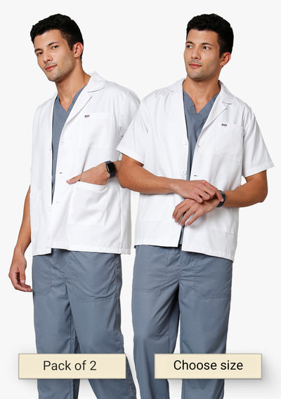 Everyday Men's Lab coat apron (Pack of 2)