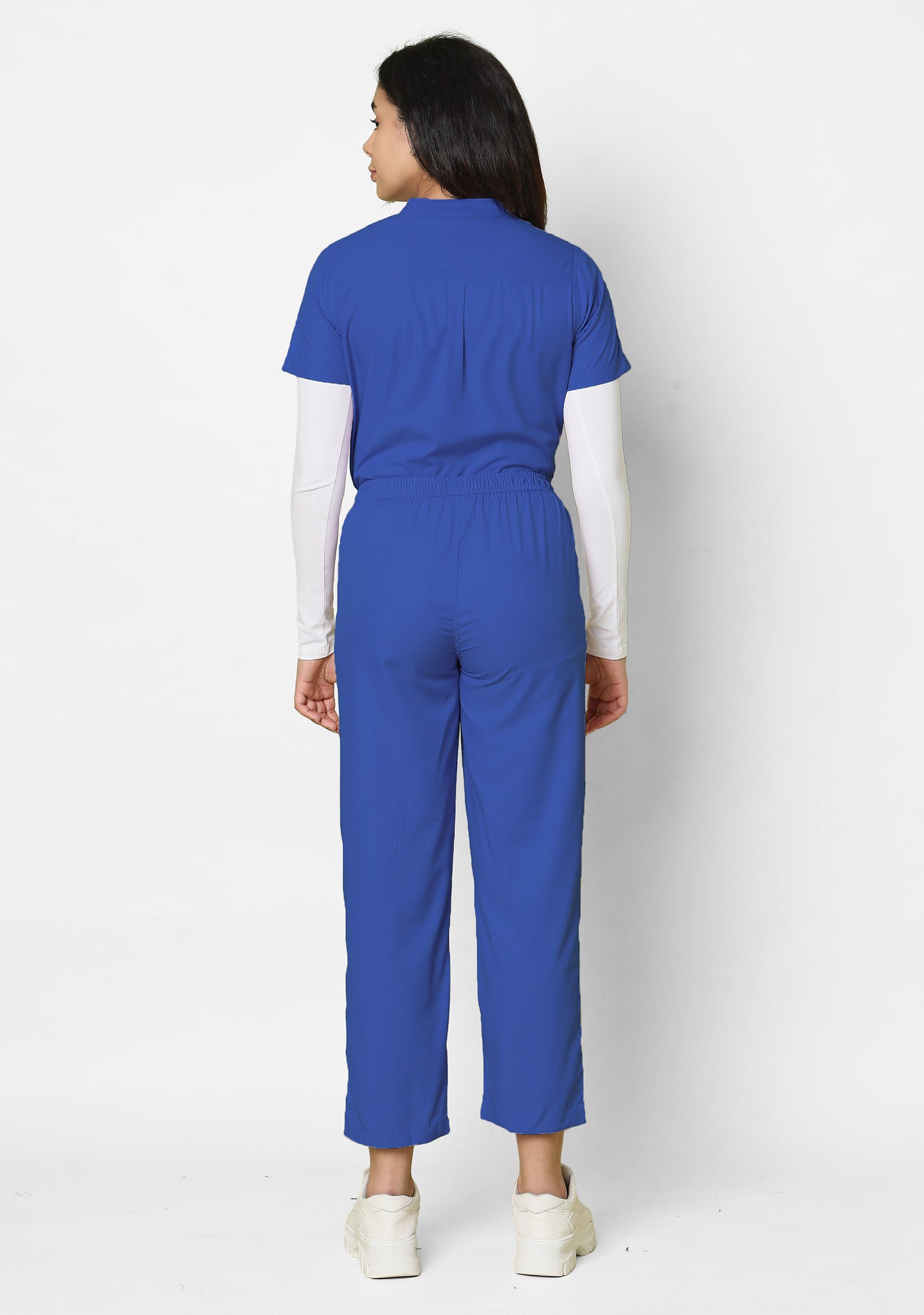 Classic Women's Mandarin Collar (Galaxy Blue) Scrub