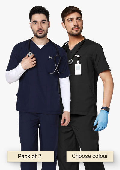 Men's V-neck scrubs (pack of 2)