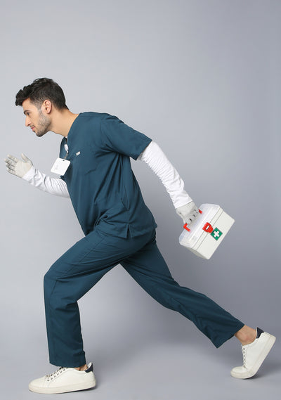 Classic Men's 2-Pocket (Forest Green) Scrub Bottom