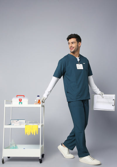 Classic Men's 2-Pocket (Forest Green) Scrub Bottom