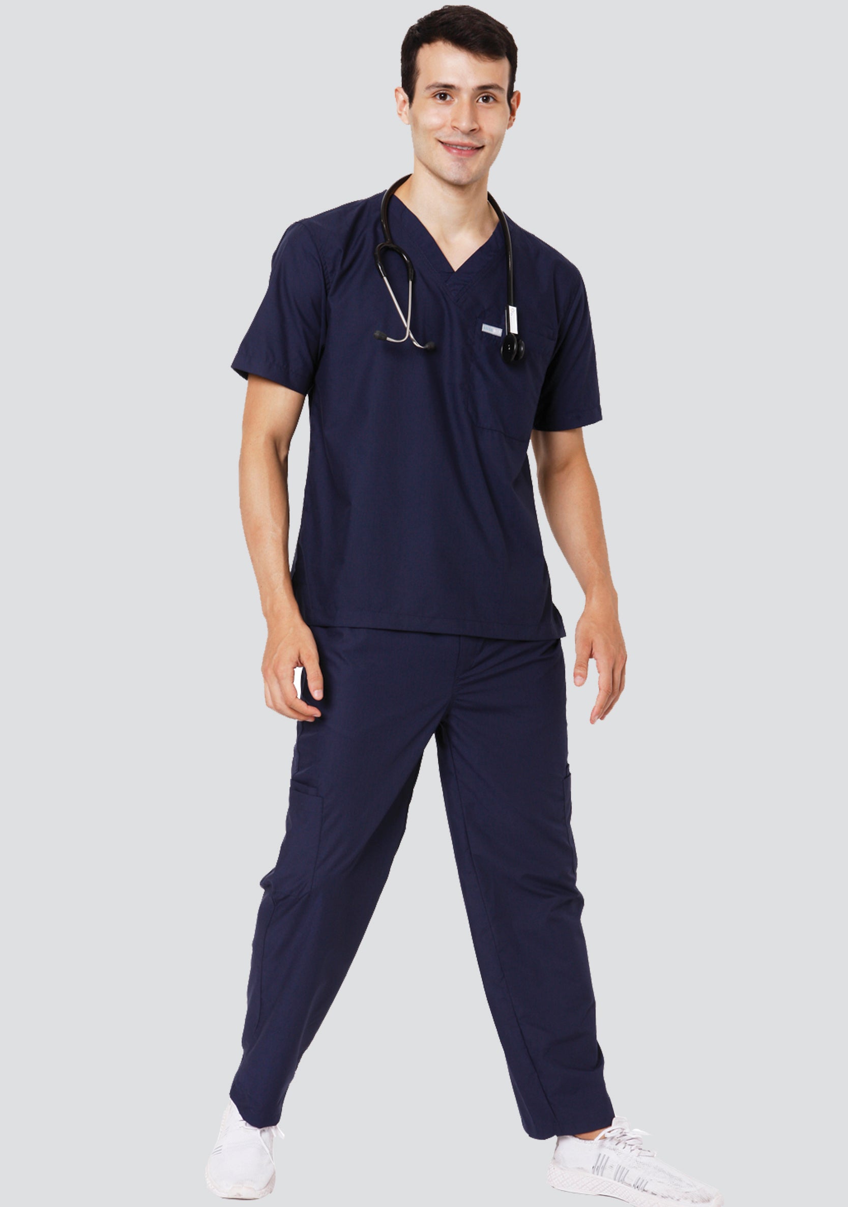 Classic Men's 6-Pocket Movement (Navy) Scrub Bottom