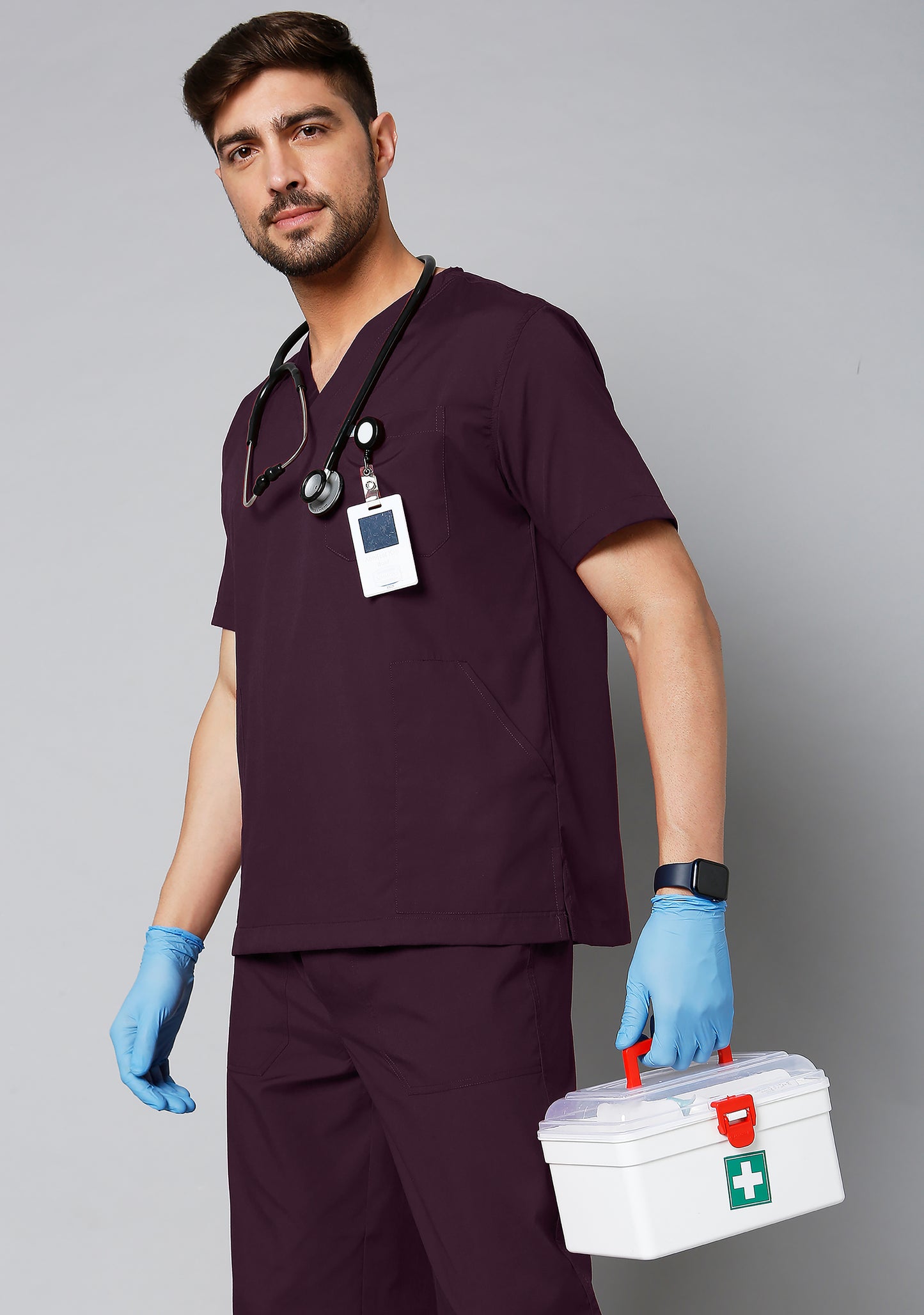 Classic Men's 2-Pocket New Gen (Wine) Scrub Bottom