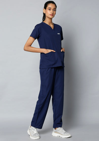 Classic Women's 10-Pocket (Navy) Scrub